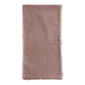 Cotton Table Runner with Stripes and Fringe Cotton Table Runner with Stripes and Fringe