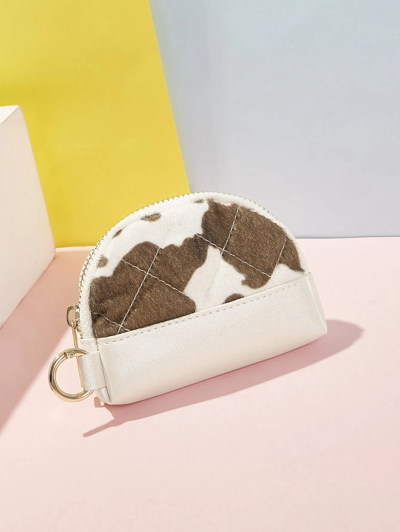 Cow Pattern Coin Case