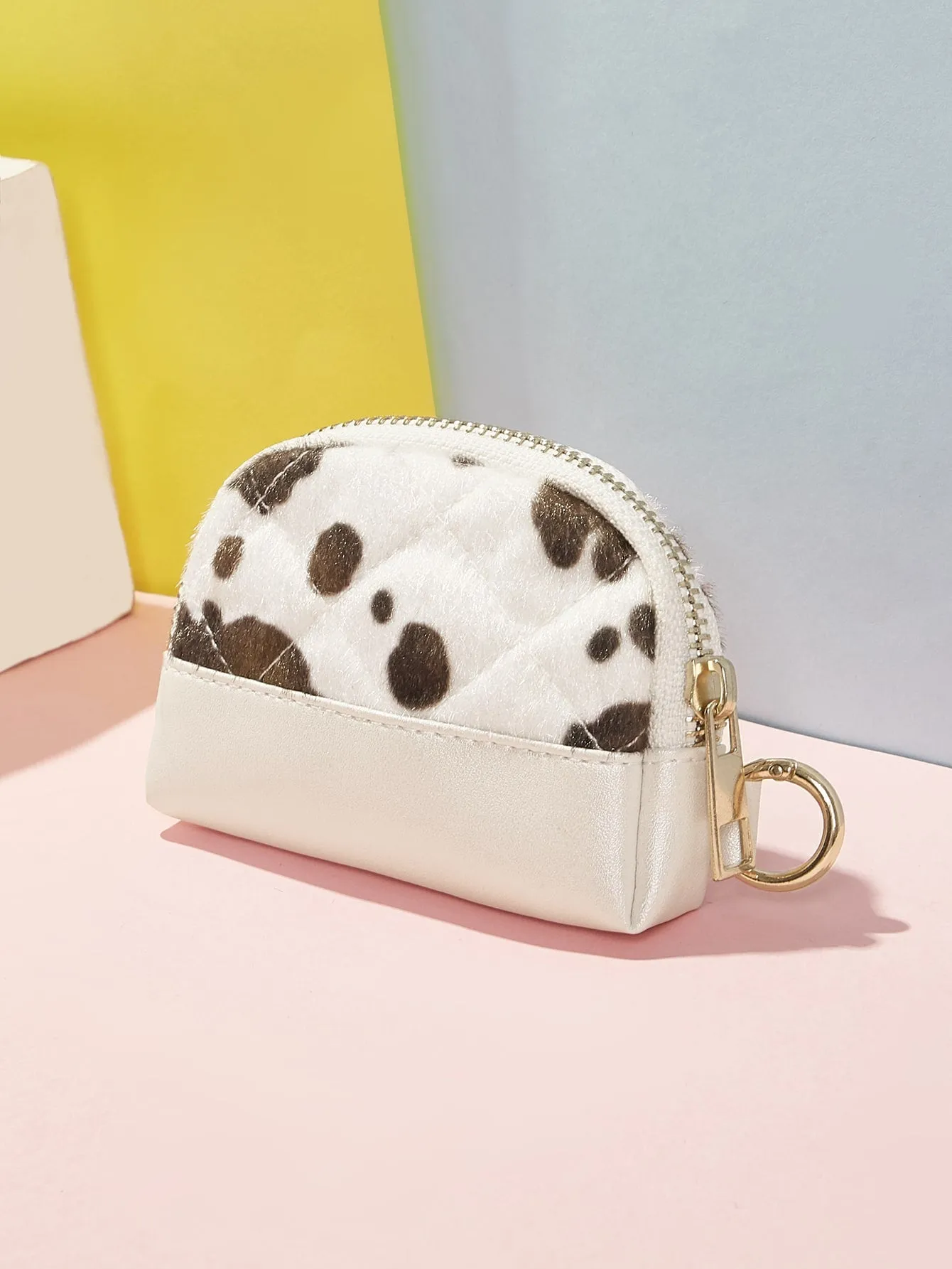 Cow Pattern Coin Case