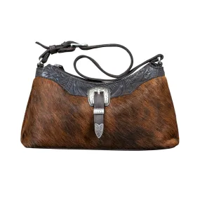 Cow Town Zip-Top Shoulder Bag - Chocolate and Brindle Hair on Hide Cow Town Zip-Top Shoulder Bag - Chocolate and Brindle Hair on Hide