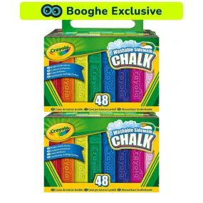 Crayola 24 Washable Sidewalk Coloured Chalk (48 Pack Bundle) Crayola 24 Washable Sidewalk Coloured Chalk (48 Pack Bundle)
