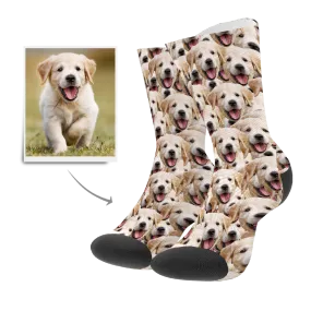 Custom Pet Photo Socks With Face Custom Pet Photo Socks With Face