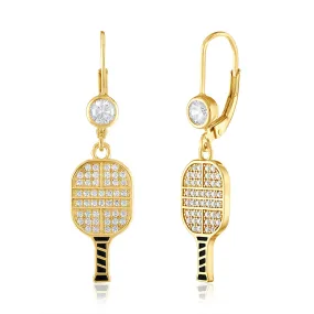 CZ Pickle Paddle Lever Back Earrings CZ Pickle Paddle Lever Back Earrings