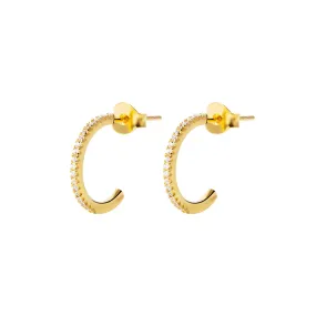 Diamonds L Gold Hoop Earrings Diamonds L Gold Hoop Earrings