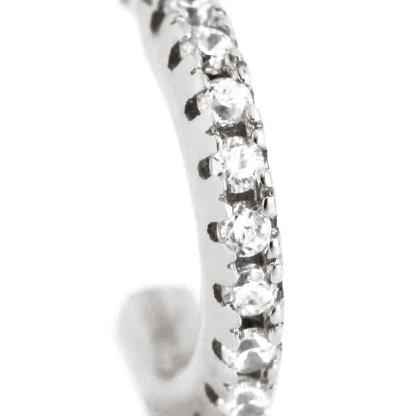 Diamonds L Silver Hoop Earrings