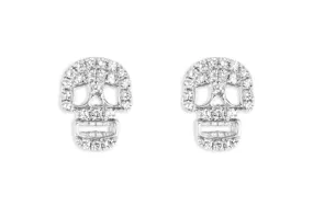 Earrings 14kt Gold Skulls & Diamonds Studs Earrings 14kt Gold Skulls & Diamonds Studs