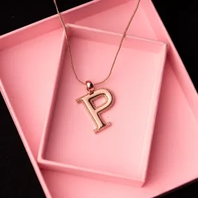 Estele - Charm "P" Rosegold plated Pendant Estele - Charm "P" Rosegold plated Pendant