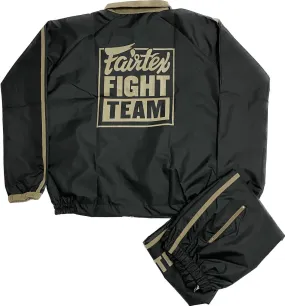 Fairtex Vinyl Sauna Suit VS4 Black Brown Fairtex Vinyl Sauna Suit VS4 Black Brown