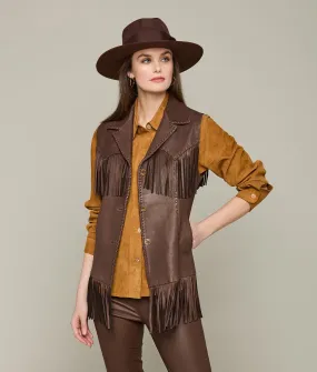 Fringe Vest :: Chocolate Fringe Vest :: Chocolate