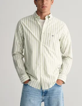 GANT - Wide Striped Poplin Shirt - Milky Matcha GANT - Wide Striped Poplin Shirt - Milky Matcha