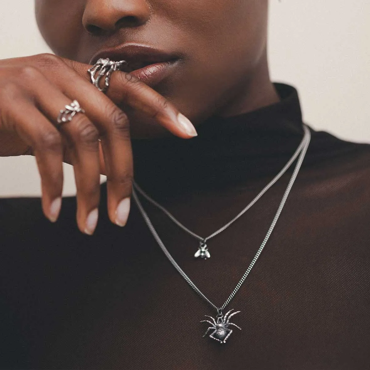 Gilded Spider Necklace by Yasmin Everley