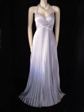 GODDESS LOOK MASQUERADE SILVER PLEATED SEQUIN GRECIAN GODDESS HALTER EVENING GOWN - NEW WITH TAG - PERFECT FOR NEW YEAR'S EVE GODDESS LOOK MASQUERADE SILVER PLEATED SEQUIN GRECIAN GODDESS HALTER EVENING GOWN - NEW WITH TAG - PERFECT FOR NEW YEAR'S EVE