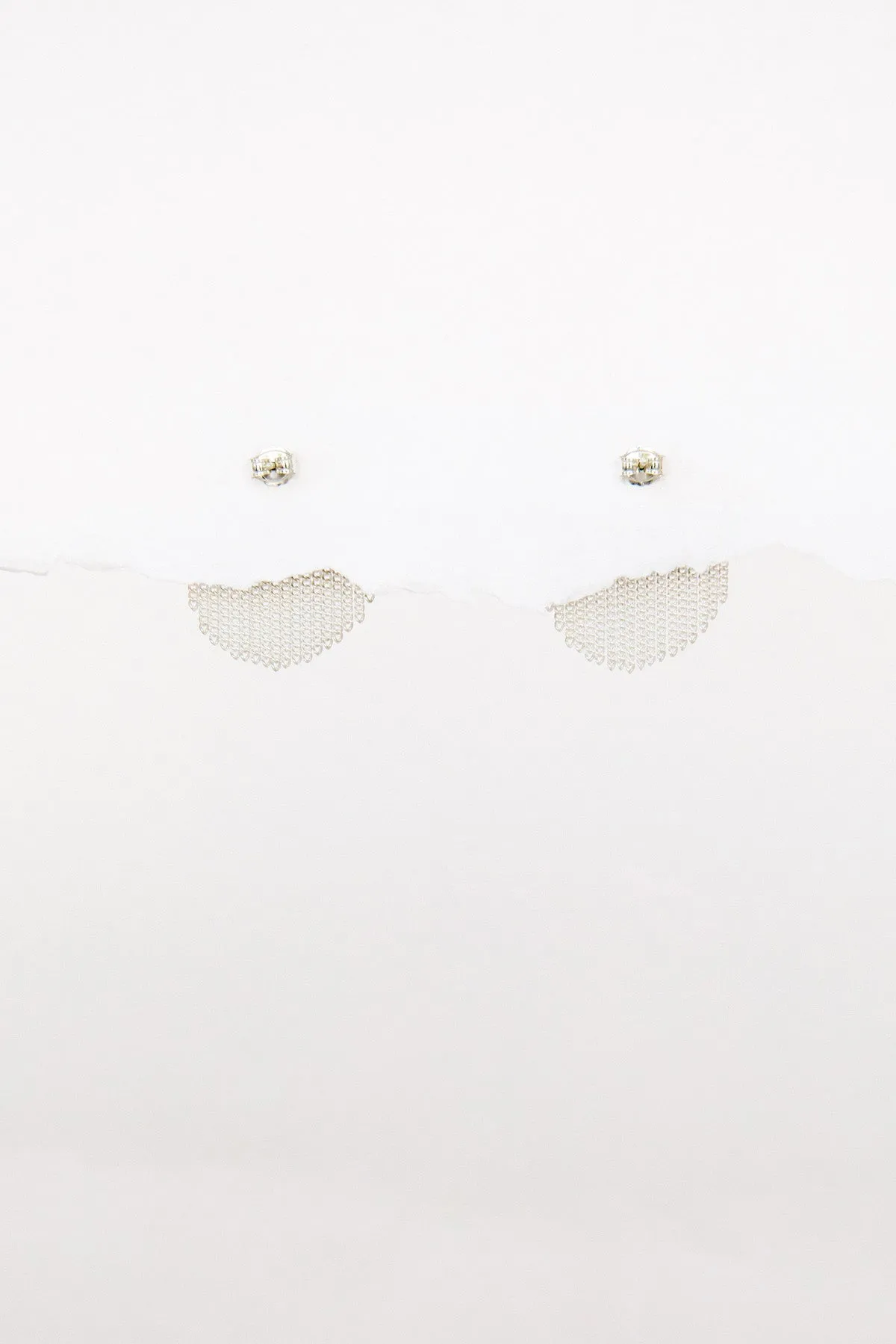 Half Circle Stud Earrings, silver   silver