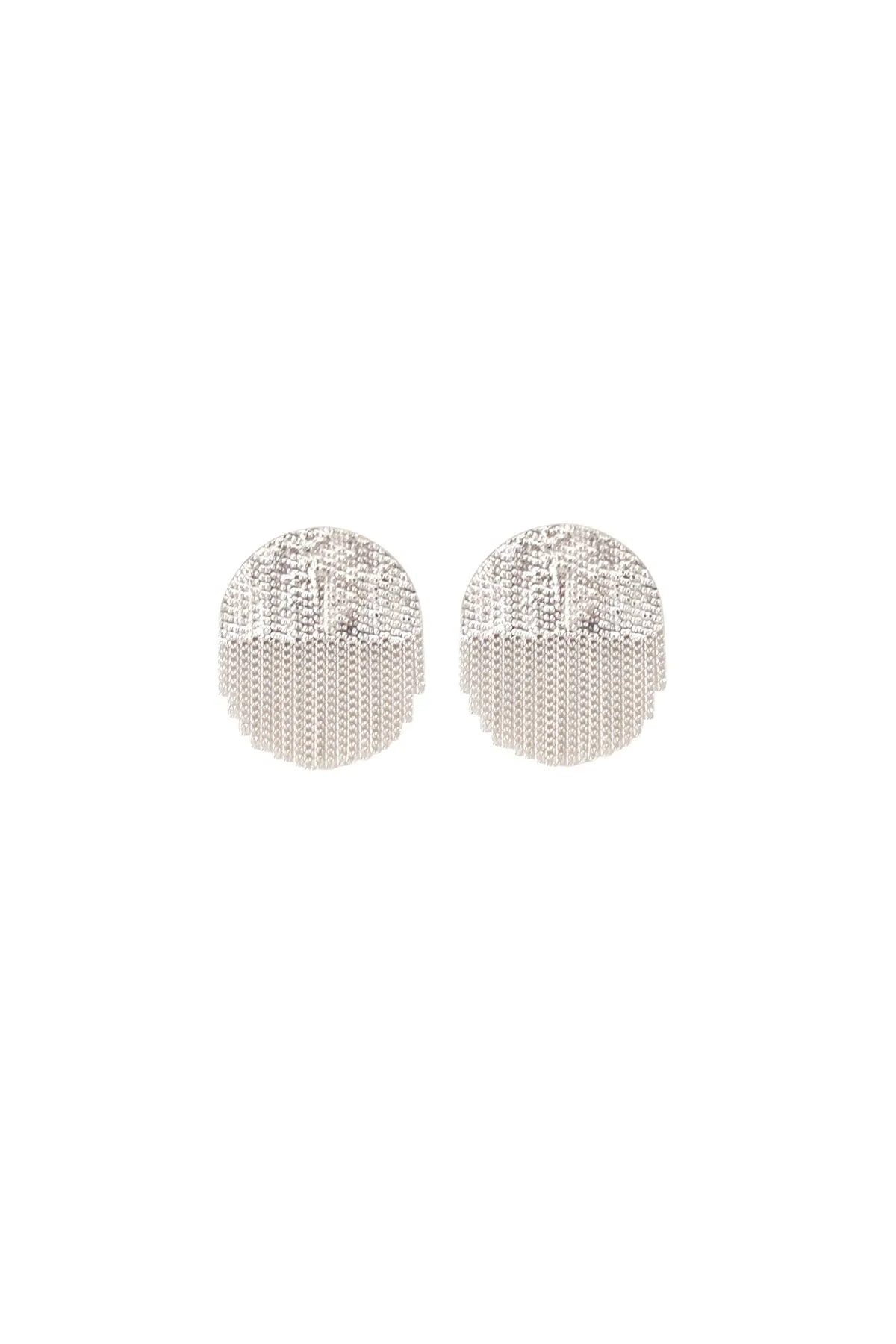 Half Circle Stud Earrings, silver   silver
