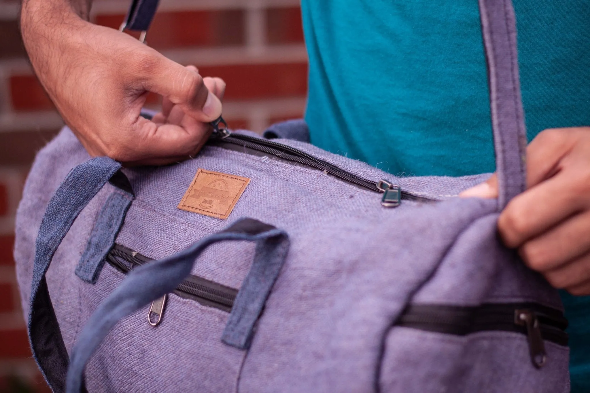 Handmade Hemp Sustainable Duffel Bag || Ceil