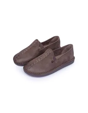 Handmade Retro Soft Leather Flat Shoes Handmade Retro Soft Leather Flat Shoes