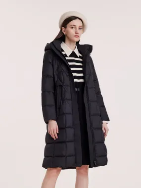 Hooded Pleated Goose Down Garment Hooded Pleated Goose Down Garment