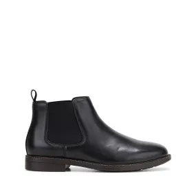 Hush Puppies Hanger Boots Mens Slip On Pull Shoes Leather Black Boot Hush Puppies Hanger Boots Mens Slip On Pull Shoes Leather Black Boot