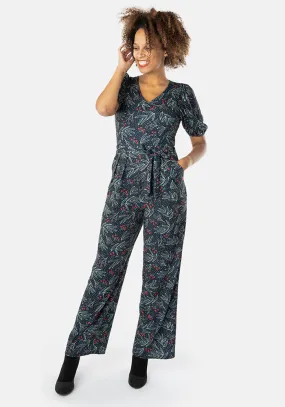 Ives Sprigs & Berries Print Full Length Jumpsuit Ives Sprigs & Berries Print Full Length Jumpsuit