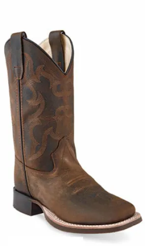 Jama Old West® Children's Distressed Brown Square Toe Cowboy Boots Jama Old West® Children's Distressed Brown Square Toe Cowboy Boots