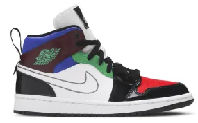 JORDAN 1 MID SE BLACK WHITE MULTI-COLOR (W) JORDAN 1 MID SE BLACK WHITE MULTI-COLOR (W)