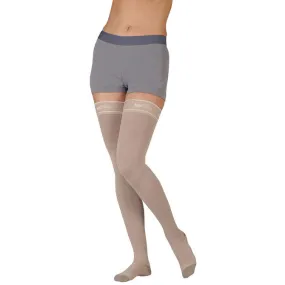 Juzo 2062 Silver Soft Open Toe Thigh Highs w/ Silicone Band - 30-40 mmHg Juzo 2062 Silver Soft Open Toe Thigh Highs w/ Silicone Band - 30-40 mmHg