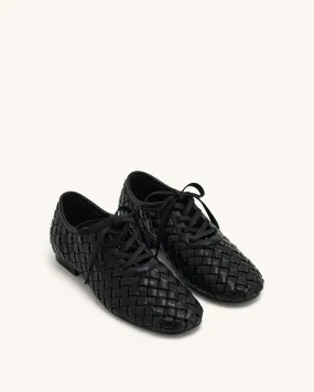 Kayla Weave Strap Flat Shoes - Black Kayla Weave Strap Flat Shoes - Black