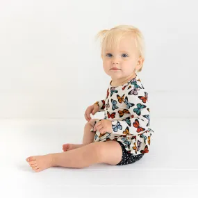 Larisa 3/4 Sleeve Flutter Dress Bummie Set Larisa 3/4 Sleeve Flutter Dress Bummie Set