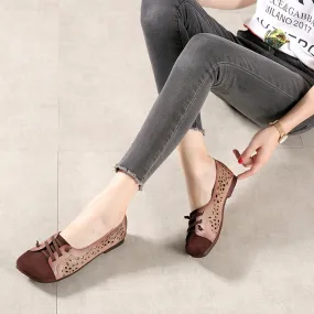 Leather Retro Strap Women's Flats | Gift Shoes Leather Retro Strap Women's Flats | Gift Shoes