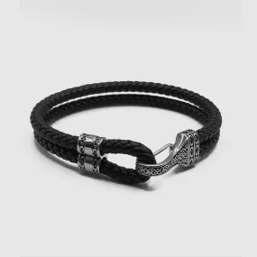 Leather Rope Bracelet (Silver) Leather Rope Bracelet (Silver)