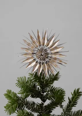 Lokta Paper Star Tree Topper | Silver/Gold Lokta Paper Star Tree Topper | Silver/Gold