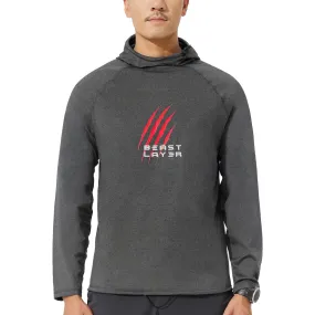 Long Sleeve Thermal Water-Proof Fleece The Scratch Hoodie - Heather Grey Long Sleeve Thermal Water-Proof Fleece The Scratch Hoodie - Heather Grey