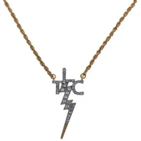 Lowell Hays Gold Plated Crystal TLC Necklace Lowell Hays Gold Plated Crystal TLC Necklace