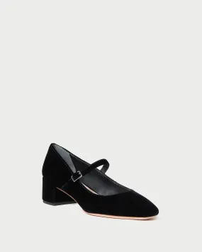 Lyra Mary Jane Pump in Black Velvet Lyra Mary Jane Pump in Black Velvet