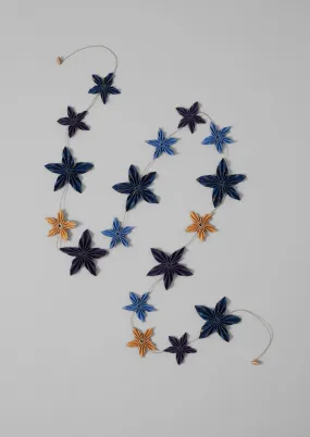 Marbled Star Paper Garland | Mixed Blues/Gold Marbled Star Paper Garland | Mixed Blues/Gold