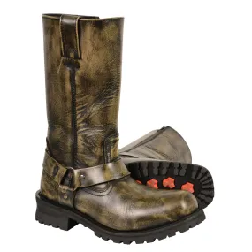 Men’s Distressed Brown 11″Inch Classic Harness Square Toe Boot Men’s Distressed Brown 11″Inch Classic Harness Square Toe Boot