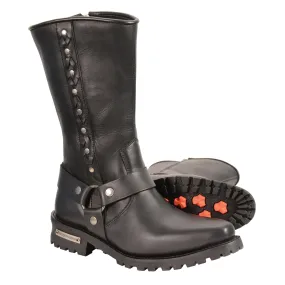 Men’s Harness Boot w/ Braid & Riveted Details Men’s Harness Boot w/ Braid & Riveted Details