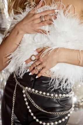 Mimi Pearl and Silver Chain Belt Mimi Pearl and Silver Chain Belt