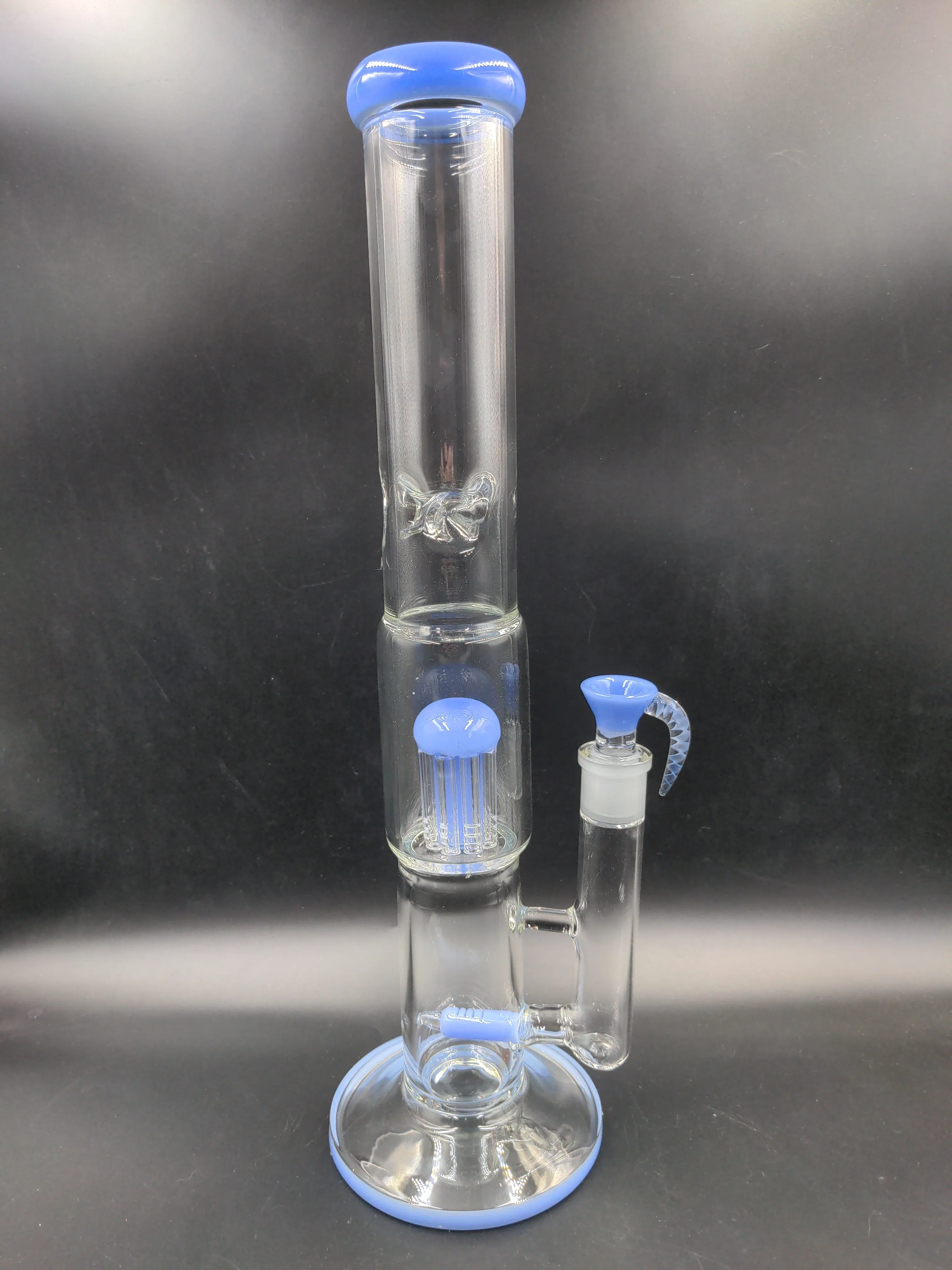 Multi Perc Water Pipe w/ Horned Bowl | 16 | 19mm
