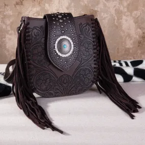 MW1249-8360 Montana West Tooled Collection  Crossbody - Coffee MW1249-8360 Montana West Tooled Collection  Crossbody - Coffee
