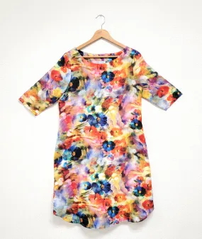 Niche - Linen - Silo Dress - Violet Watercolor