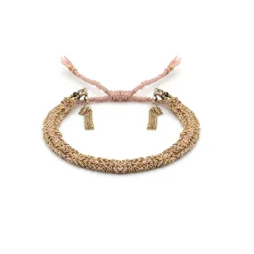 Nude Silk Fringe Bracelet Nude Silk Fringe Bracelet