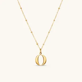 O Initial Pendant Necklace In Gold O Initial Pendant Necklace In Gold