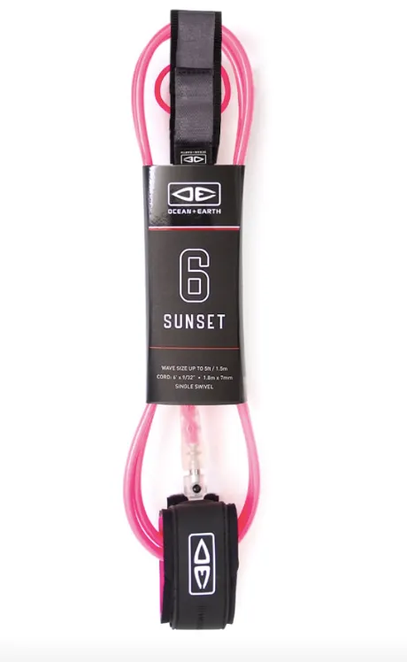 O&E Sunset Leg Rope - 6' -  MULTI COLOURS