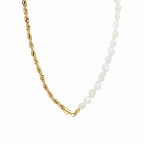 Pearl Rope Chain Necklace - Gold Pearl Rope Chain Necklace - Gold