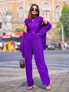 Pleated Short Sleeves Top (Only Top) Pleated Short Sleeves Top (Only Top)