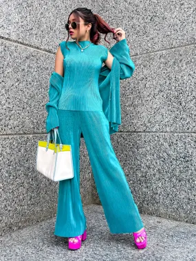 Pleated Short Sleeves Top (Only Top) Pleated Short Sleeves Top (Only Top)