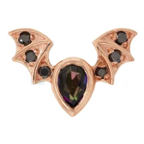 "Countess" Threaded End in Gold with Mystic Topaz & Black Diamonds "Countess" Threaded End in Gold with Mystic Topaz & Black Diamonds