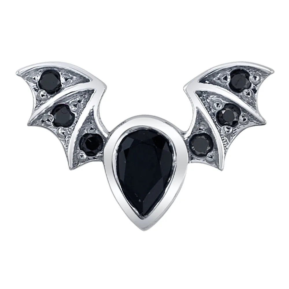 "Countess" Threaded End in Gold with Onyx & Black Diamond