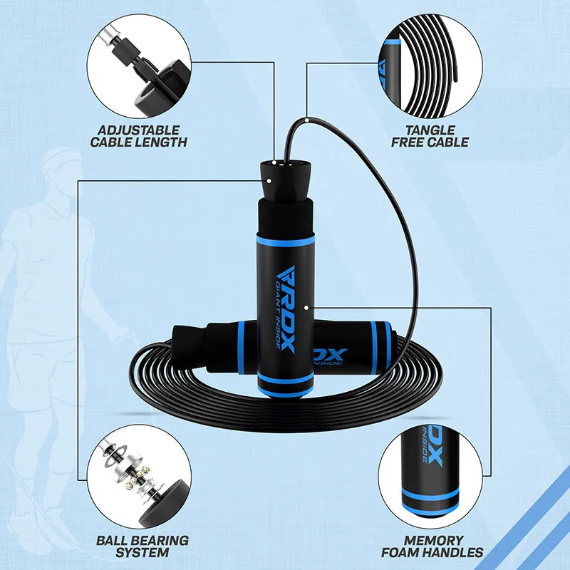 RDX SR Adjustable 10.3ft Non-Slip Memory Foam Soft Handles Skipping Rope